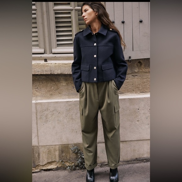 Zara gold button soft touch jacket - Picture 2 of 7